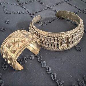 Pebby Forevee Silver Cuff Bracelet & Choker Set